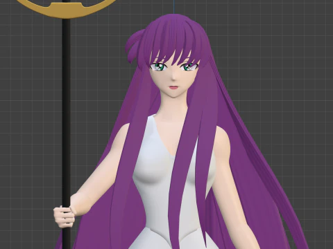 Saori Kido - Saint Seiya 3D Model