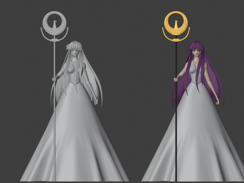 Saori Kido - Saint Seiya Modelo 3D