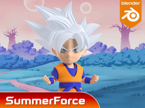 Goku Ultra Instinct SD - Dragonball Super 3D Model