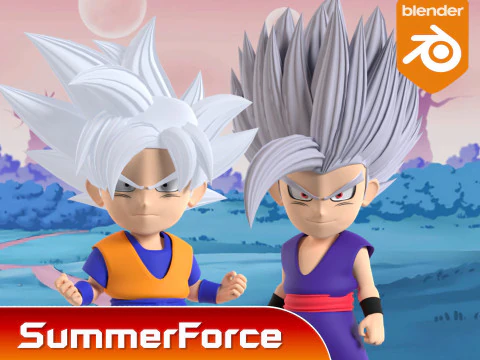 Goku Ultra Instinct SD - Dragonball Super 3D Model