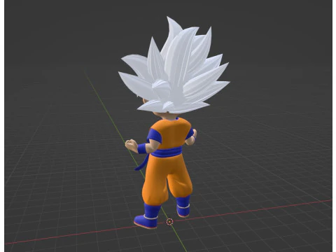 Goku Ultra Instinct SD - Dragonball Super 3D Model