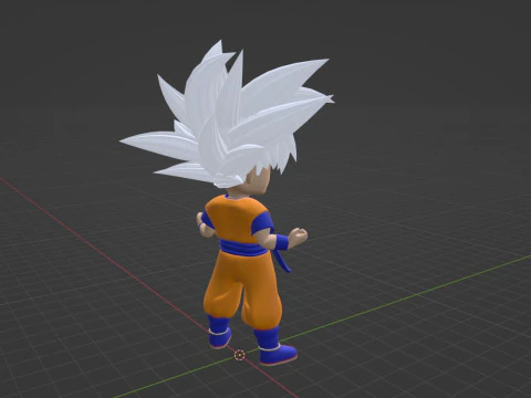 Goku Ultra Instinct SD - Dragonball Super 3D Model