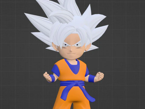 Goku Ultra Instinct SD - Dragonball Super 3D Model