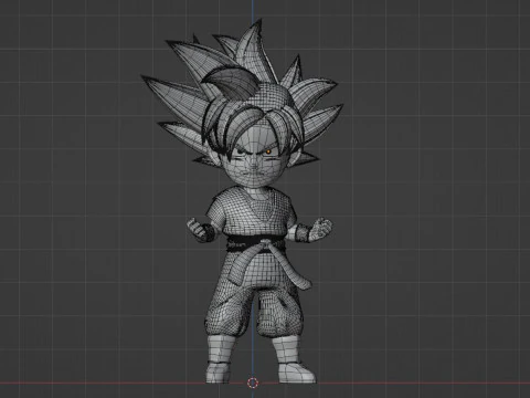 Goku Ultra Instinct SD - Dragonball Super 3D Model