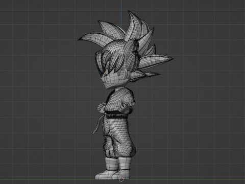 Goku Ultra Instinct SD - Dragonball Super Modelo 3D