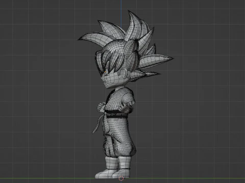Goku Ultra Instinct SD - Dragonball Super 3D Model