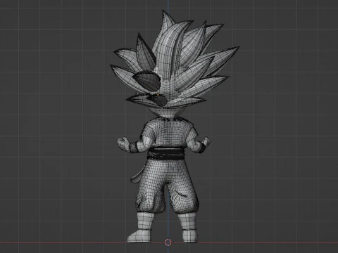 Goku Ultra Instinct SD - Dragonball Super 3D Model