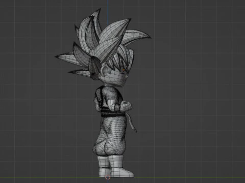 Goku Ultra Instinct SD - Dragonball Super 3D Model