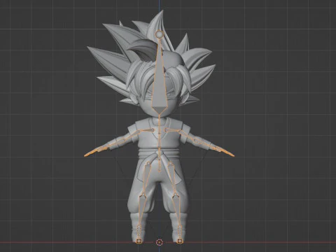 Goku Ultra Instinct SD - Dragonball Super 3D Model