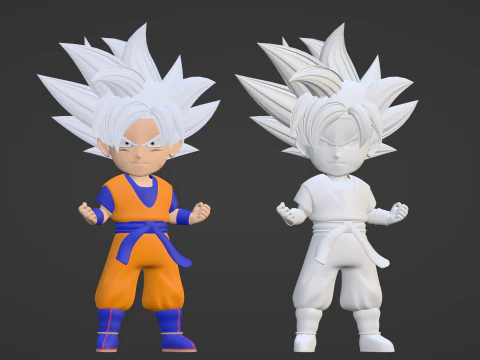 Goku Ultra Instinct SD - Dragonball Super 3D Model