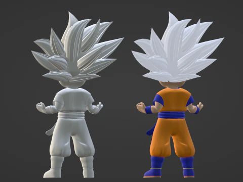 Goku Ultra Instinct SD - Dragonball Super 3D Model