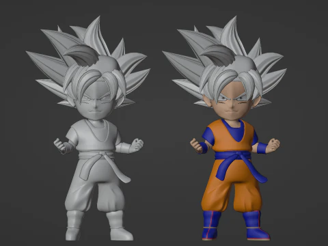Goku Ultra Instinct SD - Dragonball Super 3D Model
