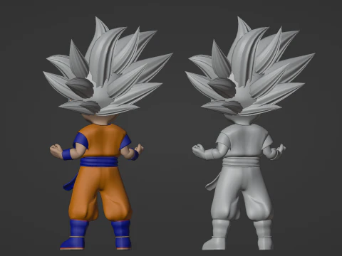 Goku Ultra Instinct SD - Dragonball Super 3D Model
