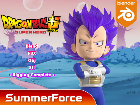 Ultra Ego Vegeta SD - Dragonball Super 3D Model