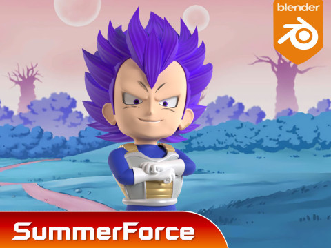 Ultra Ego Vegeta SD - Dragonball Super Model 3D