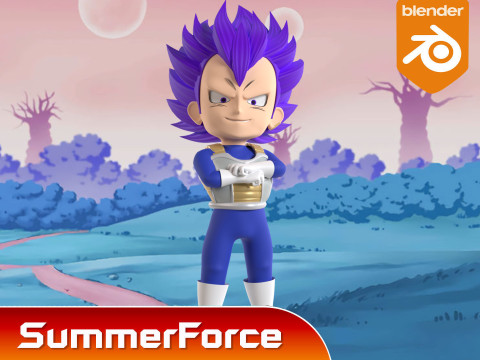 Ultra Ego Vegeta SD - Dragonball Super Model 3D
