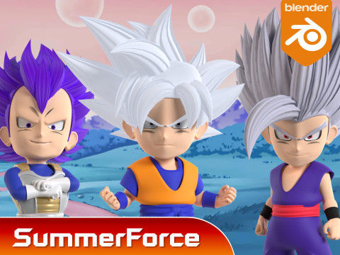 Ultra Ego Vegeta SD - Dragonball Super Model 3D