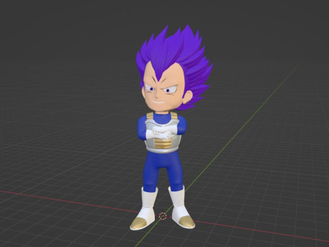 Ultra Ego Vegeta SD - Dragonball Super Model 3D