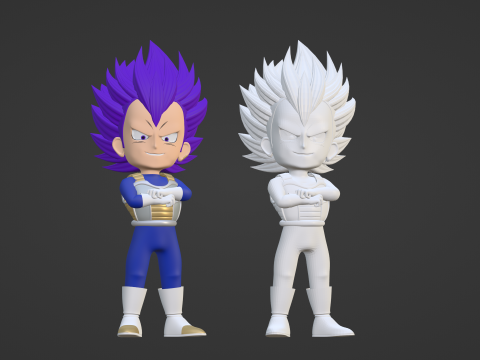 Ultra Ego Vegeta SD - Dragonball Super Model 3D