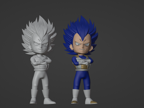 Ultra Ego Vegeta SD - Dragonball Super Model 3D