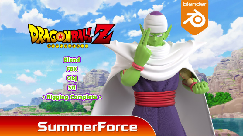 Piccolo - Dragonball 3D Model .c4d .max .obj .3ds .fbx .stl .blend 