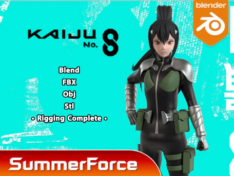 Mina Ashiro-Kaiju n.8 Modello 3D