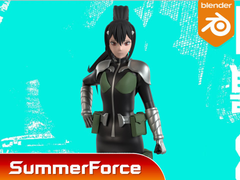 Mina Ashiro - Kaiju no8 3D Model