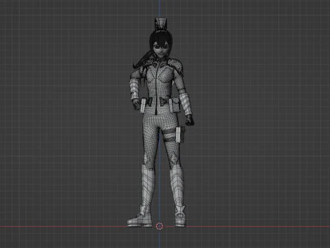 Mina Ashiro - Kaiju no8 3D Model