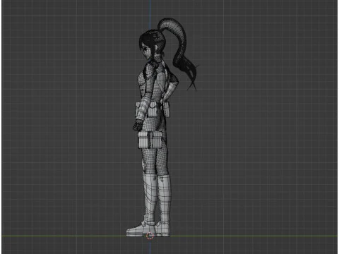 Mina Ashiro - Kaiju no8 3D Model