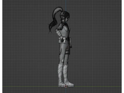 Mina Ashiro - Kaiju no8 3D Model