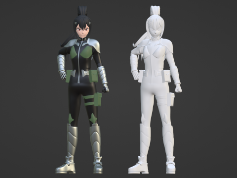 Mina Ashiro - Kaiju no8 3D Model