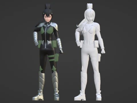 Mina Ashiro - Kaiju no8 3D Model