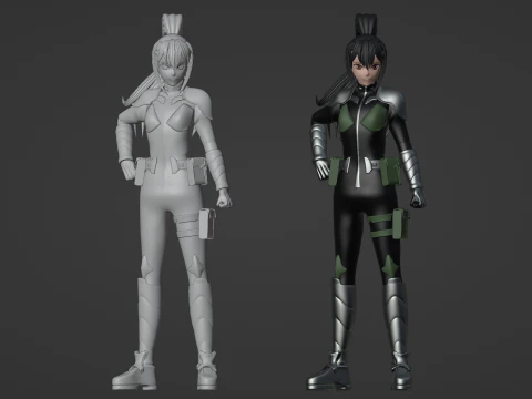 Mina Ashiro - Kaiju no8 3D Model
