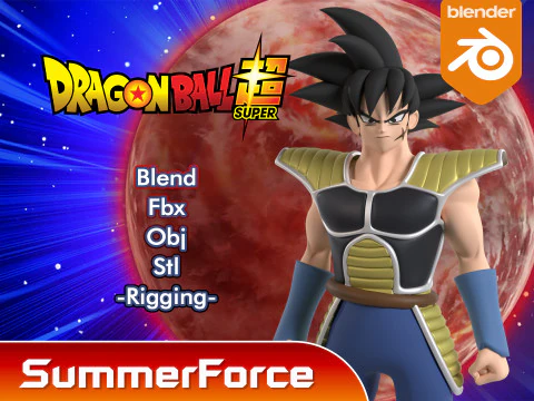 Bardock-Dragonball Super 3D Model