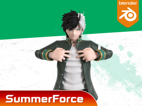 Haruka Sakura - WIND BREAKER Modelo 3D