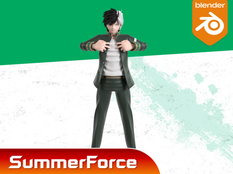 Haruka Sakura - WIND BREAKER Modelo 3D