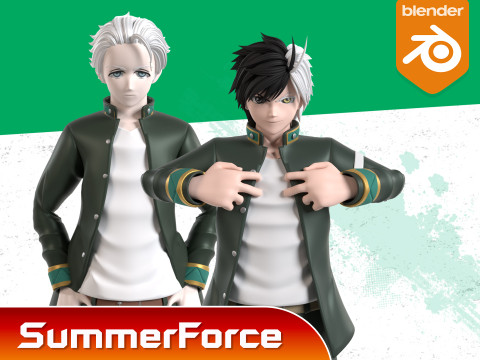 Haruka Sakura - WIND BREAKER Modelo 3D
