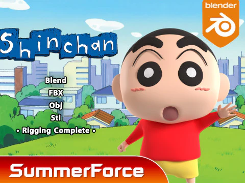 Shinchan - Pastello Shinchan Modello 3D