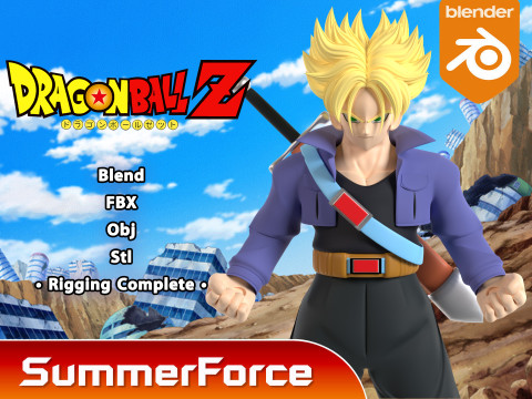 Trunks Future - Dragonball 3D Model