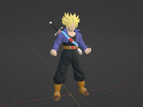トランクス未来 - ドラゴンボール 3Dモデル