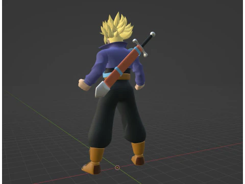 トランクス未来 - ドラゴンボール 3Dモデル