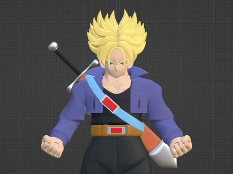 トランクス未来 - ドラゴンボール 3Dモデル