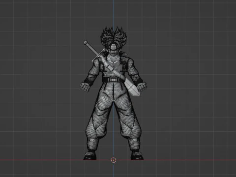 トランクス未来 - ドラゴンボール 3Dモデル
