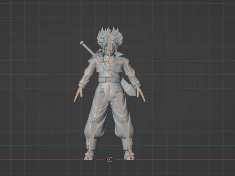 トランクス未来 - ドラゴンボール 3Dモデル