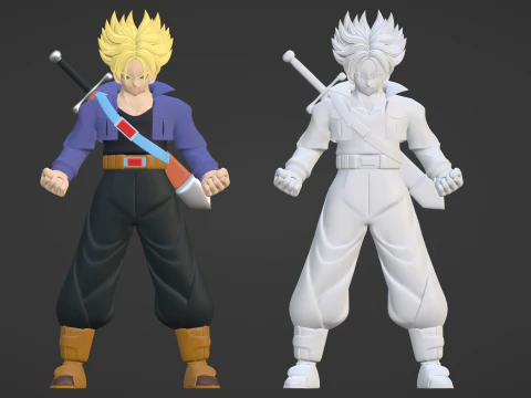 トランクス未来 - ドラゴンボール 3Dモデル