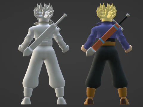 トランクス未来 - ドラゴンボール 3Dモデル