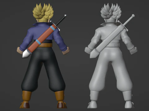トランクス未来 - ドラゴンボール 3Dモデル