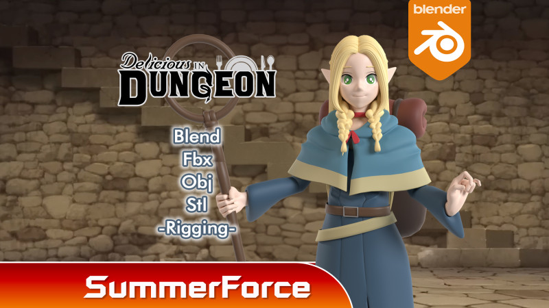 Marcille Donato - Delicious in Dungeon 3Dモデル .c4d .max .obj .3ds .fbx .stl .blend 