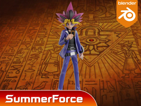 Yugi Muto - YuGiOh Duel Monsters 3Dモデル
