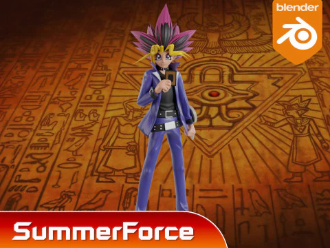 Yugi Muto - Monstros de duelo YuGiOh Modelo 3D